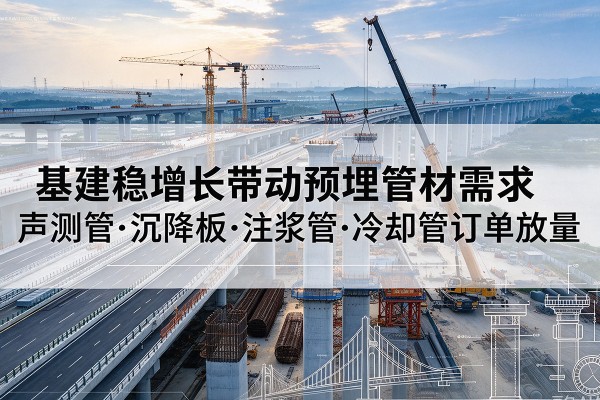 水城基建稳增长带动预埋监测管材需求，声测管、沉降板、注浆管订单持续放量