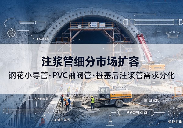 水城注浆管细分市场扩容，隧道钢花小导管、PVC 袖阀管、桩基后注浆管需求分化